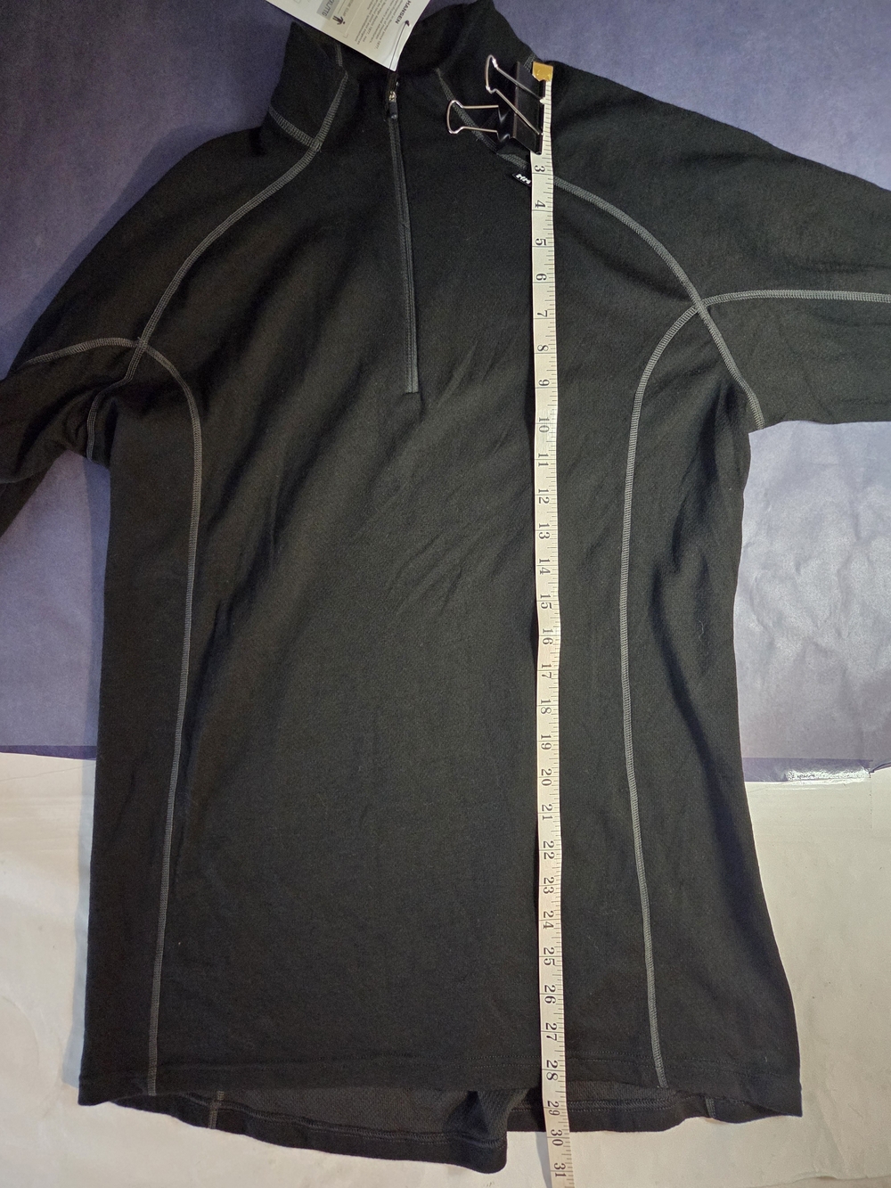 HH WARM Black Thermal Quarter-Zip Base Layer - Picture 9 of 9